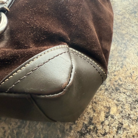 Coach - No. F12834 - Brown Leather & Suede Tote Bag - Picture 15 of 15